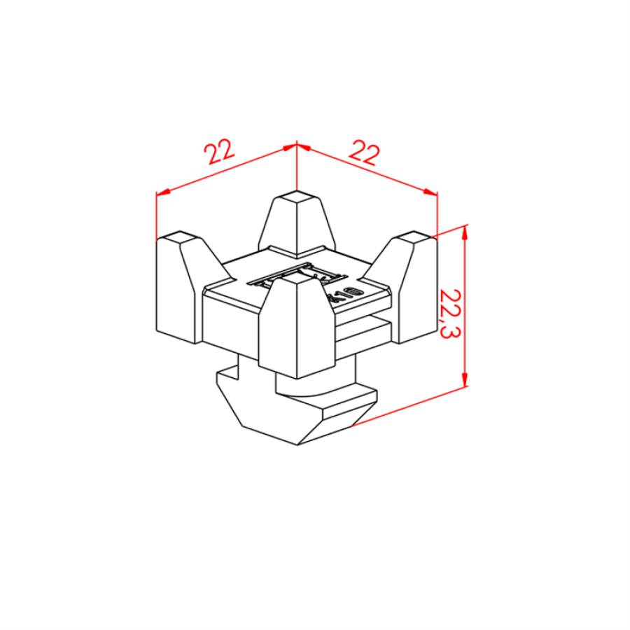 Preview: Kabelhalter ohne Deckel (Kanal 10) – Set mit 10 Stück