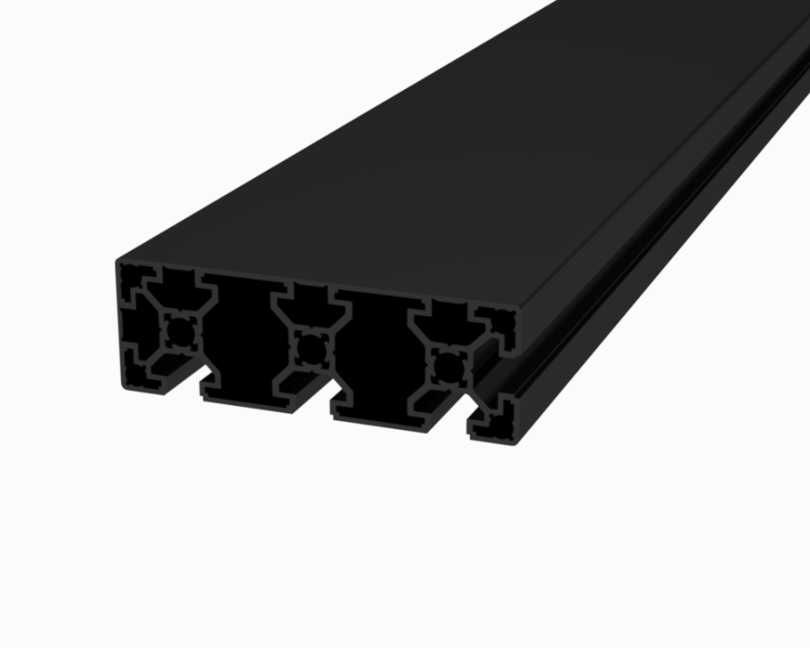 Aluminiumprofil 40×120 Nut 10 geschlossenes schwarz
