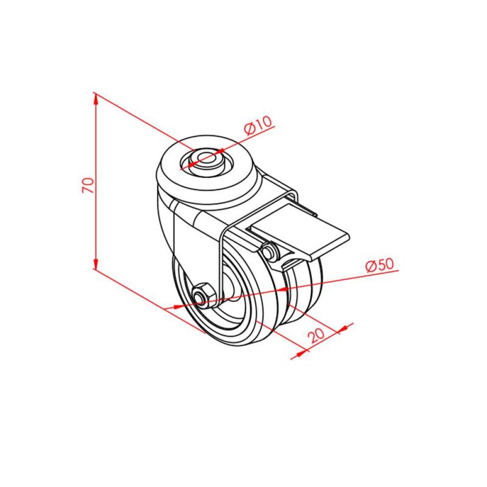 Gebremstes Rollenset (4 Stück) Q50